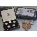 A set of Royal Mint 1984-1987 silver proof Piedfort Collection, in original case, a collection of
