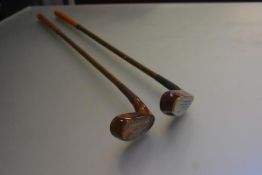 Handmade in St Andrews by Golf Classics, a reproduction hickory shafted golfclub with stamped