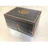Asprey & Co., a late Victorian gilt-tooled leather travelling writing case, of rectangular form,
