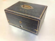 Asprey & Co., a late Victorian gilt-tooled leather travelling writing case, of rectangular form,