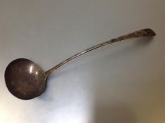 A George III Scottish silver soup ladle, Alexander Zeigler, Edinburgh 1801, Celtic Point pattern,