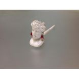 Louis Fiolet, St. Omer, a 19th century figural clay pipe, the bowl modelled as a female bust,