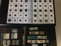 A collector's album of c. 110 coins, mixed World 19th/20th century, many silver and one small