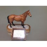 A Royal Worcester limited edition porcelain model of Arkle, owned by the Duchess of Westminster,