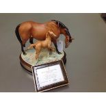 A Royal Worcester limited edition porcelain group, Prince's Grace and Foal, modelled by Doris