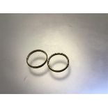 Two 9ct gold wedding bands (4.52g)