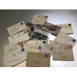 A collection of 1940s envelopes with postal stamps, Scottish Industries Exhibition, Glasgow 17th