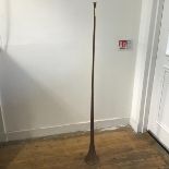 A copper hunting horn (126cm)