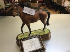 A Royal Worcester limited edition porcelain model, Nijinsky, modelled by Doris Lindner, mounted on