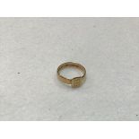 An 18ct gold signet style ring with engraved cypher HI, dated 6.6.1935 (5.59g)