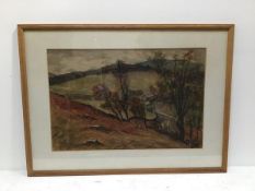 WS Wilson, Autumn Day - Faldonside, watercolour, signed lower left (37cm x 56cm excluding frame)