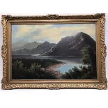 J. McEuan, Highland Loch Scene, oil on canvas, signed (49cm x 75cm excluding frame)