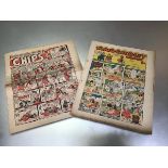 A Knockout Comic May 21st 1949 and an Illustrated Chips 21st May 1949 comic (h.29cm x 23cm)