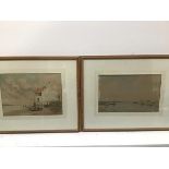 Martin Hardie RSW. (1875-1952) Wells-on-Sea (and Blakeney), a pair of watercolours, each signed