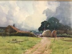 Robert Russell Macnee (1866-1952), Scottish, Farmyard Scene with Cattle, watercolour, signed and