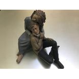 An Elisa handmade composition figure group, Couple (h.26cm)