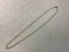 A 14ct gold rope pattern neck chain (l.21cm) (2.26g)