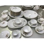 A Richard Ginori Italian dinner, tea and coffee set of approximately forty six pieces, decorated