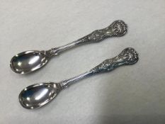 A pair of Victorian Scottish silver mustard spoons, John Muirhead, Glasgow, 1869 (36.83g)