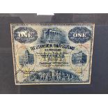 A Commercial Bank of Scotland, one pound note, Edinburgh 2nd January 1912 (folded) (11cm x 14cm)