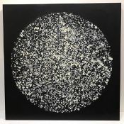 Tambo, A circular Splattered Moon, on canvas (90cm x 90cm) accompanied by similar decorated