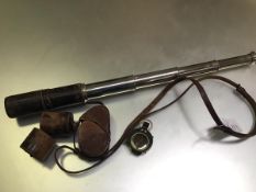 A WWI truncheon, a Cruchon & Emons of London, 1915, compass complete with original leather carry