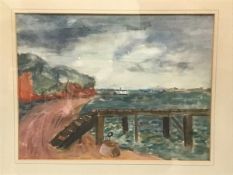 Dorothy Peach, York Town Beach, watercolour, signed and dated 1949 lower right (35cm x 46cm