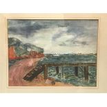 Dorothy Peach, York Town Beach, watercolour, signed and dated 1949 lower right (35cm x 46cm