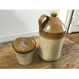 A Price of Bristol large stoneware five gallon jar and a Patrick Laing, Catherine Street, Edinburgh,