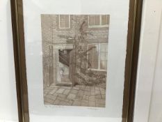 M MacGregor, The Garden Door, engraving, 17/45, signed in pencil (62cm x 46cm excluding frame)