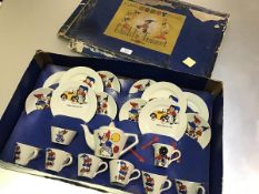 An Enid Blyton Chad Valley child's Noddy 1920s/30s teaset with original box, complete with set of