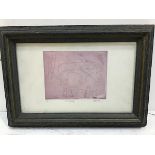 Shelagh Atkinson, Infant on Sheep, etching 4/6, signed (11cm x 14cm excluding mount and frame)