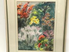 Bodo, Summer Garden, watercolour, signed in pencil, dated September '77 (39cm x 29cm excluding