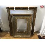 Two gilt composition frames (92cm x 77cm and 74cm x 59cm) (2)