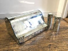 A group of Art Deco mirror glass shop display stands