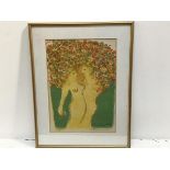 Sylvia von Hartmann RSW., Adam and Eve, silkscreen print, 9/12, signed and dated '66 (35cm x 25cm