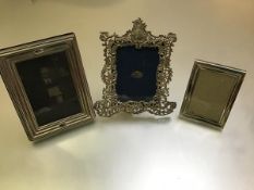 An Epns Goldsmith & Silversmith's Co., Regent Street, chased photograph frame with C scroll and leaf