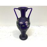 A Fratelli Toso, Venice, a blue glass Murrine Floreale vase c.1910