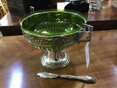 A Victorian Sheffield silver butter knife with scalloped edge and engraved border, Sheffield 1881,