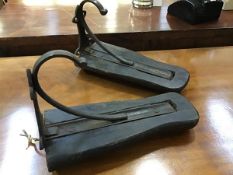 Equine interest: a pair of unusual early 20thc Estate made saddle racks