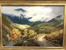 •George Melvin Rennie (Scottish, 1874-1953), A Highland Burn, signed, oil on canvas, framed. 39.