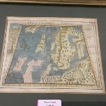 After Giacomo Gastaldi "Schonladia Nova", an engraved map of the Baltic, Scandinavia and Iceland,