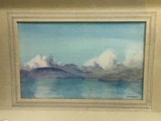 James McNaught (Scottish, Contemporary), "The Cuillin from Ord, Skye", signed lower right,