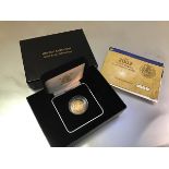 A United Kingdom 2002 gold proof sovereign, cased with certificat no. 07062