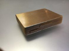 A George VI 18ct gold cigarette case, W.H. Manton Ltd, Birmingham 1941, of rectangular form,