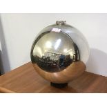 A large silver mercury glass "Witch's" ball. Diameter c. 30cm
