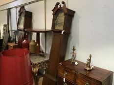 A George III Scottish oak cased longcase clock, Norman Macpherson, Edinburgh, late 18th century, the