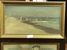 20thc. School, Hauling in the Nets, oil on canvas, initialled and dated, T.A. 1904 (excl. frame: