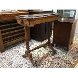 A Scottish Regency mahogany work table c.1820, the rectangular top with gadrooned edge above a