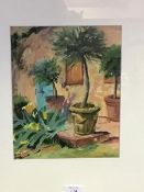 Sheila Arnot, Scottish 20thc. The Tuscan Pot, acrylic, signed, Edinburgh Gallery label verso (